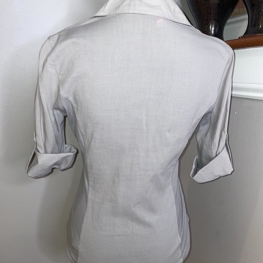 James Perse Contrast Ribbed Surplus Shirt - Picture 4 of 5